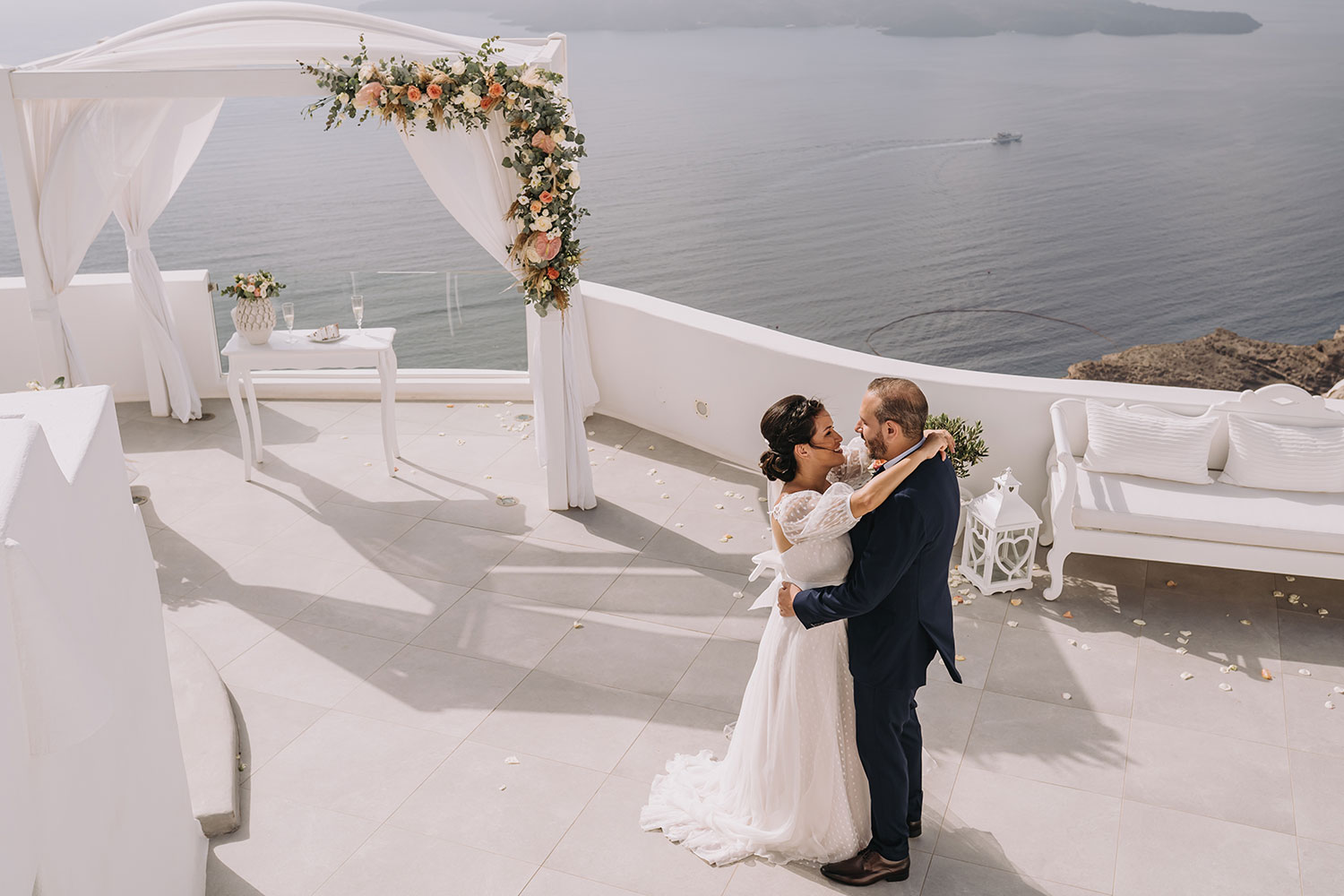 Casamento de Thais e Rodolfo em Santorini