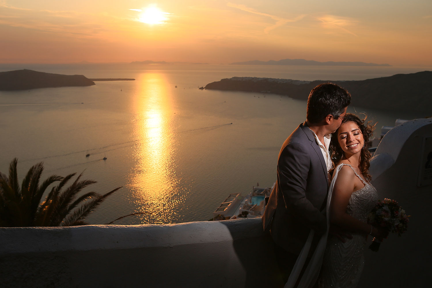 Casamento de Daniele e Max em Santorini
