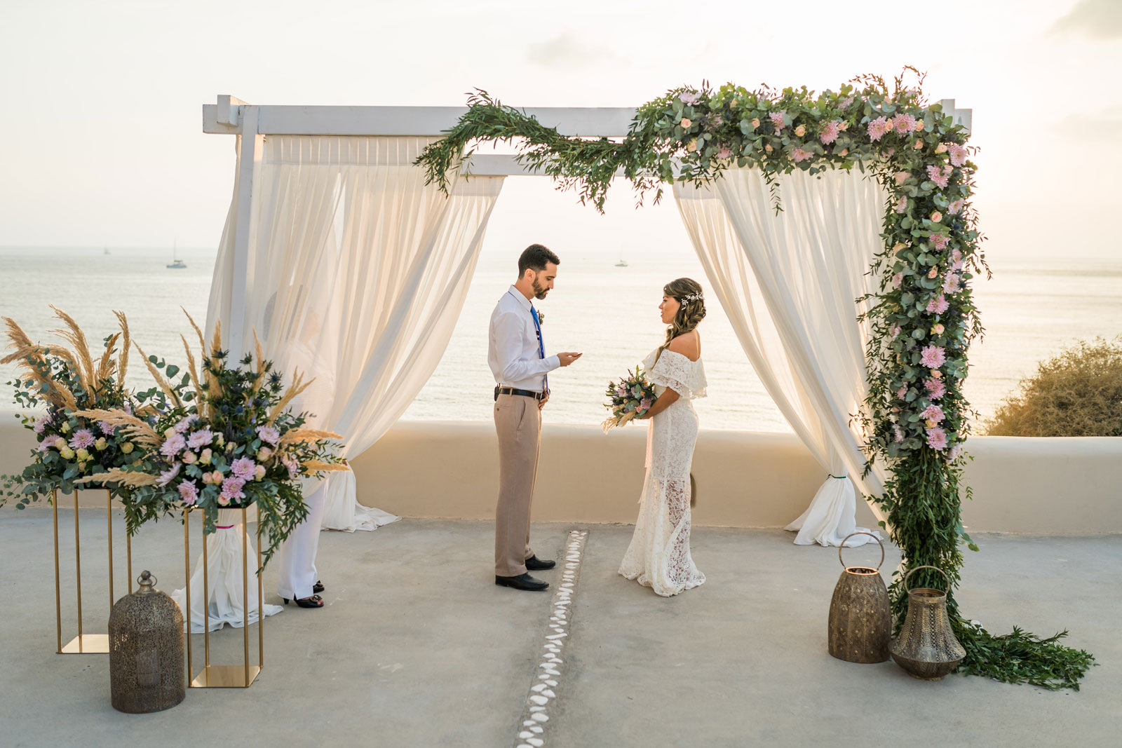 Casamento de Laura e Gabriel em Santorini