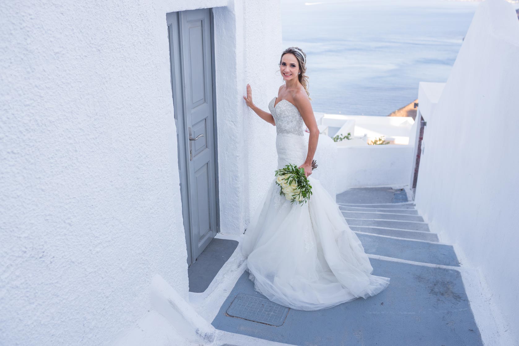 Casamento de Elaine e Ricardo em Santorini