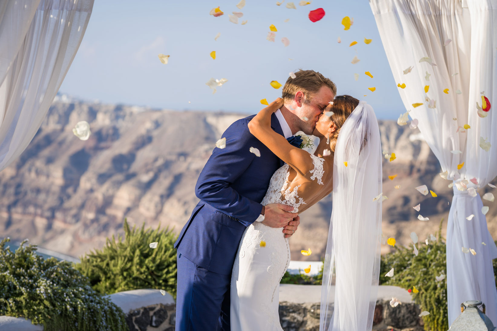 Casamento de Elly e Nick em Santorini