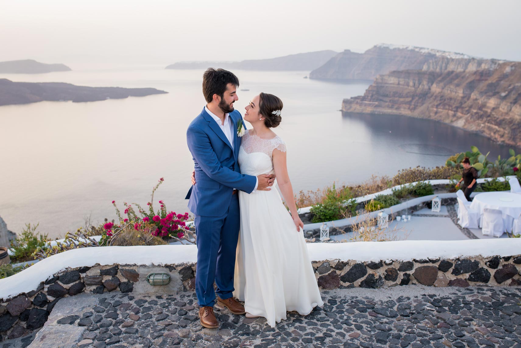 Casamento de Mariana e Stefanos em Santorini