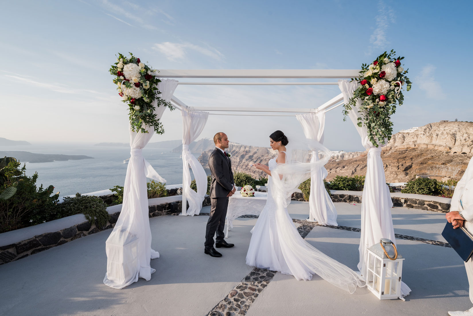 Casamento de Juliana e Antonio em Santorini