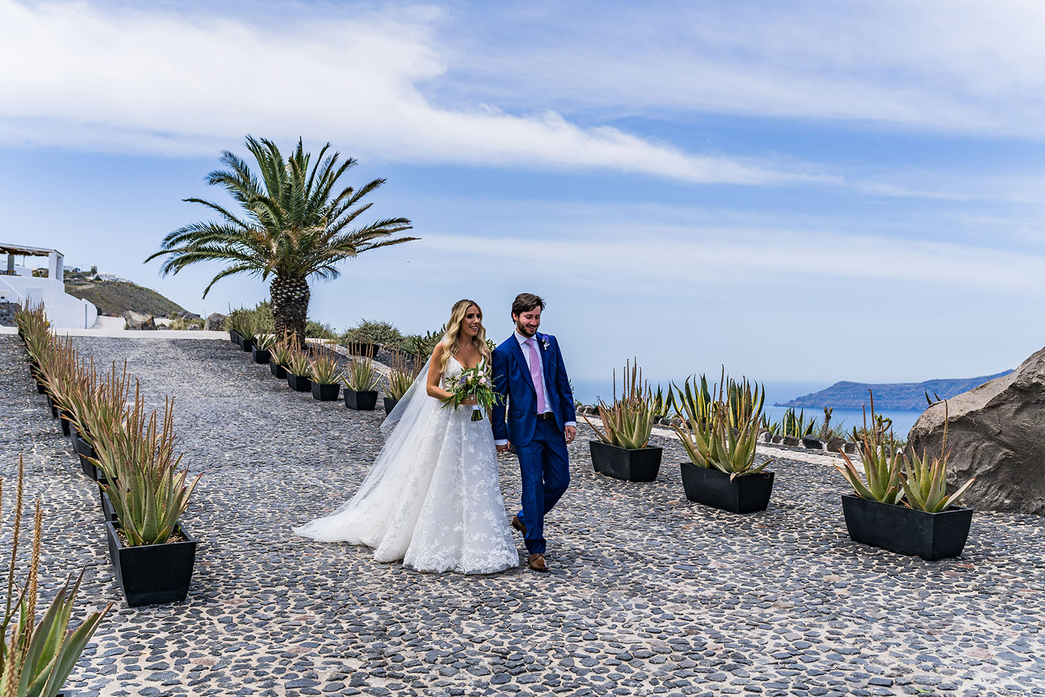 Casamento de Mirelli e Caio em Santorini