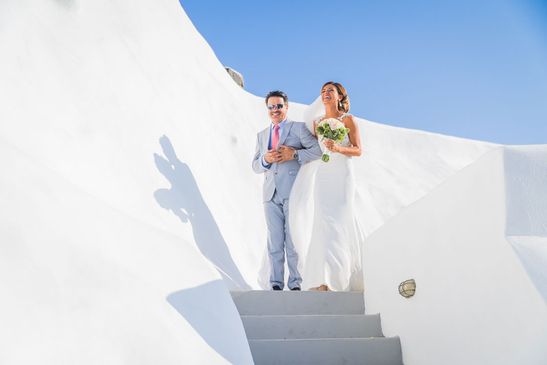 Casamento de Elly e Nick em Santorini