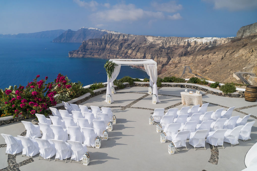 Casamento de Elly e Nick em Santorini