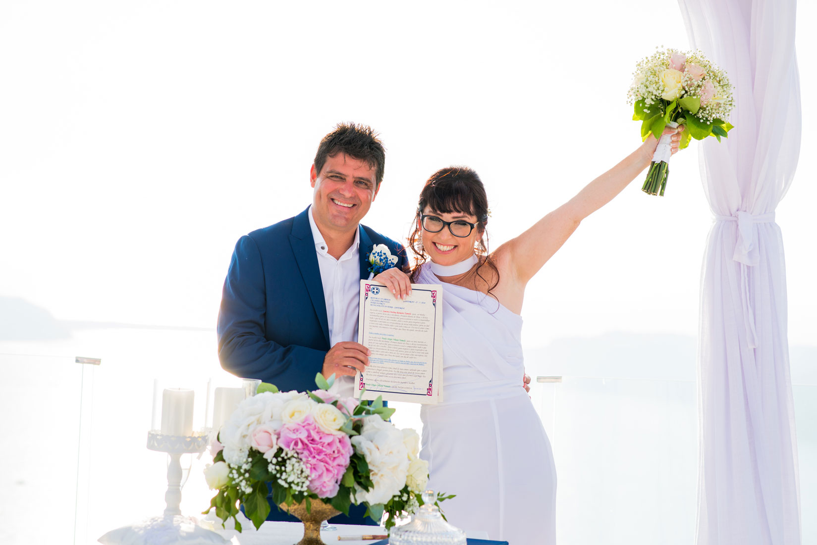 Casamento de Simone e Paulo em Santorini