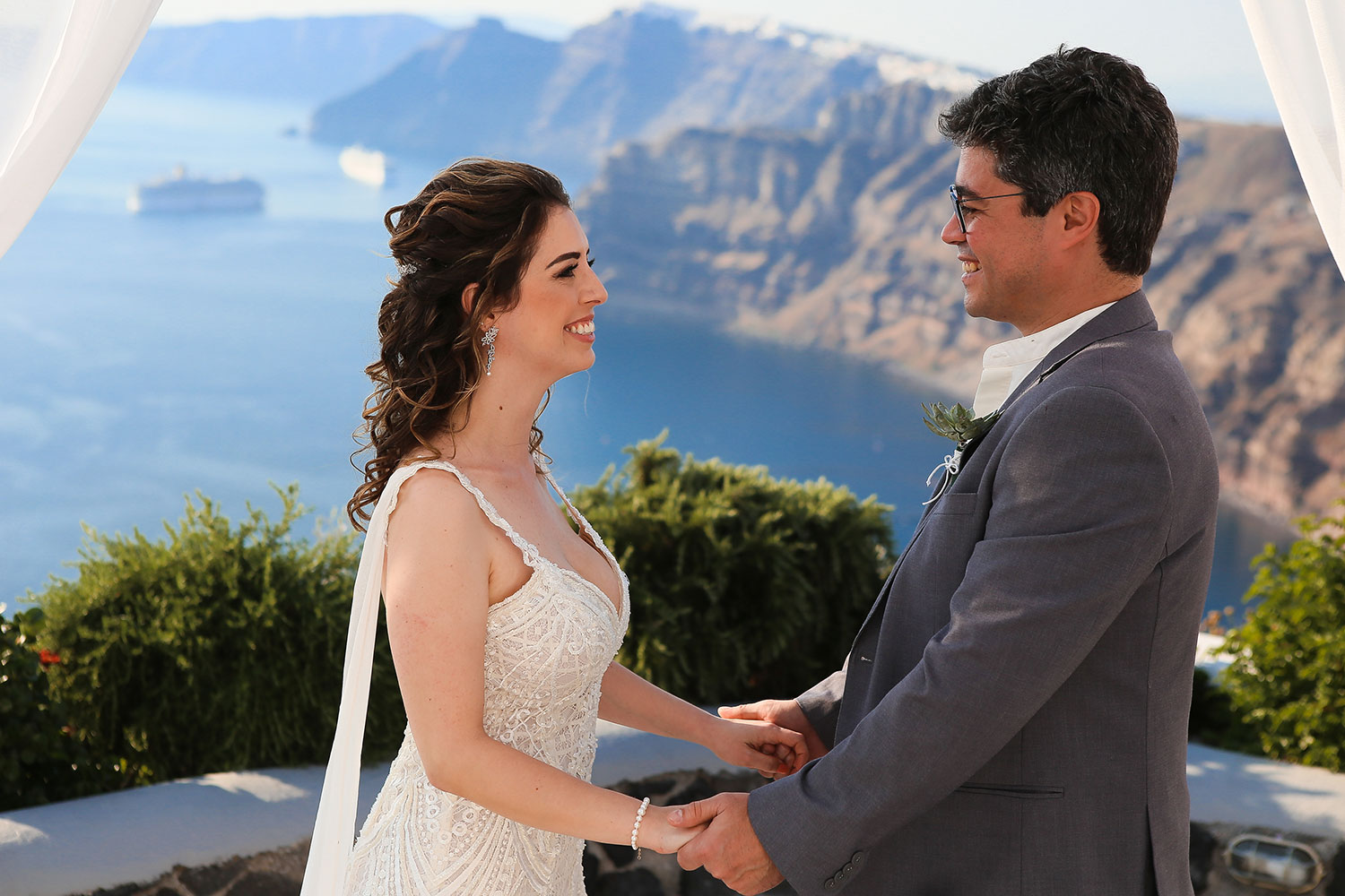 Casamento de Daniele e Max em Santorini